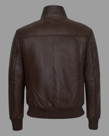 Joel Retro Bomber Leather Jacket