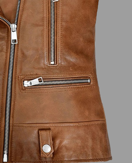 Kylie Jenner Brown Leather Jacket