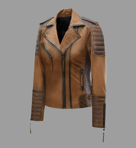 Women's Charlotte Burnt Tan Leather Jacket