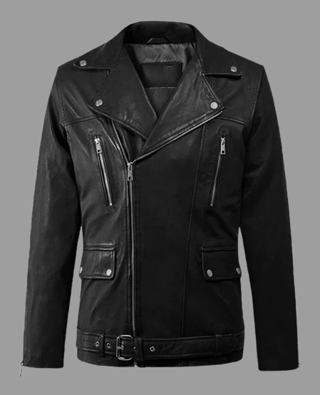 Dauntless Black Biker Leather Jacket