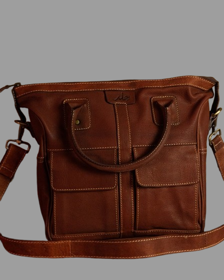Vintage Brown Leather Laptop Bag
