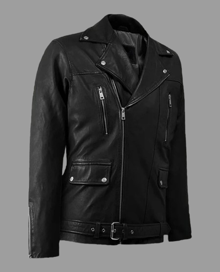 Dauntless Black Biker Leather Jacket