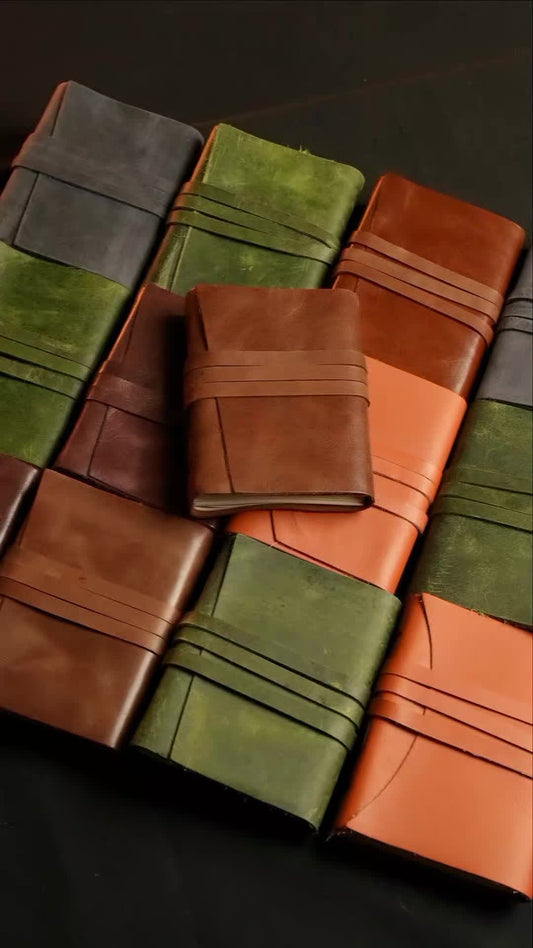 Handcrafted Vintage Leather Wrap Journal
