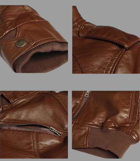 Men's Bomber Brown Leather Jacket