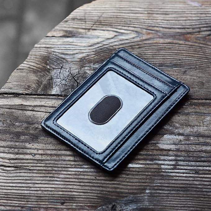 Slim Minimalist Front Pocket RFID Blocking Leather Wallets for Men and Women
