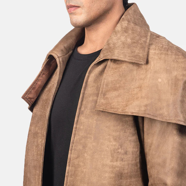 Classic Brown Leather Duster