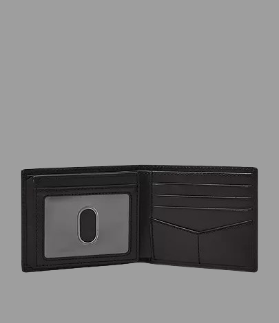 Derrick Leather RFID Bifold with Flip ID Wallet