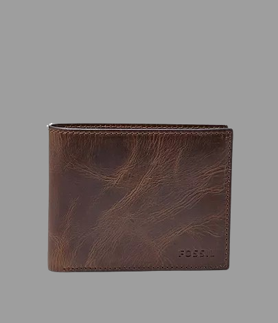 Derrick Leather RFID Bifold with Flip ID Wallet