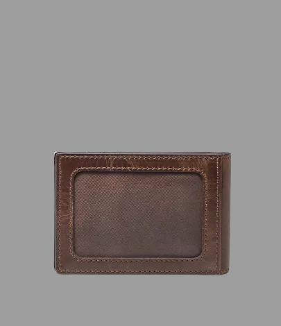 Derrick Leather Money Clip Bifold Wallet