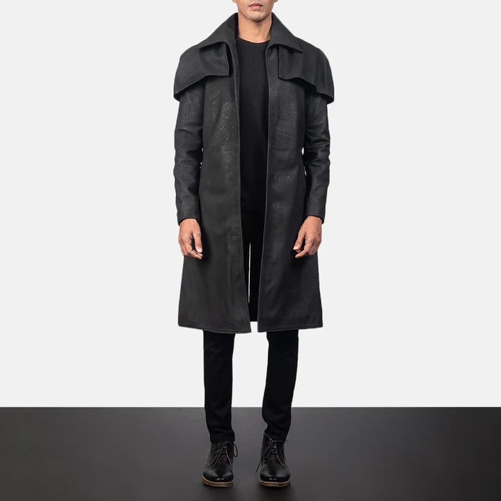 Classic Brown Leather Duster