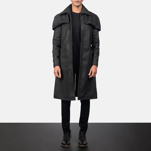 Classic Brown Leather Duster