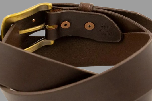 Vintage Style Men's Leather Belt – Handmade