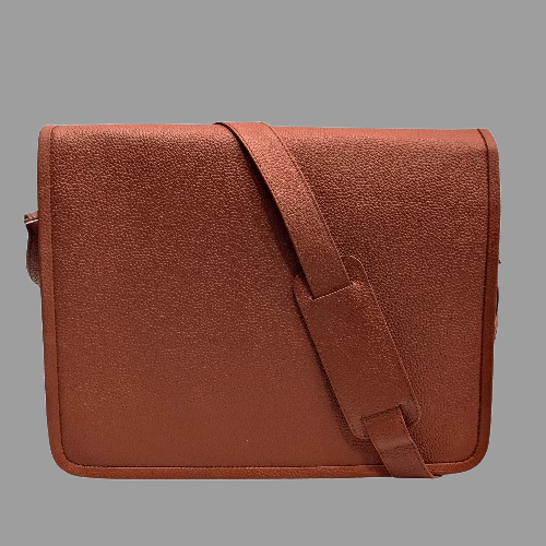 Premium Brown Leather Messenger Laptop Bag