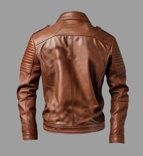 Men's Brown Biker Leather Jacket