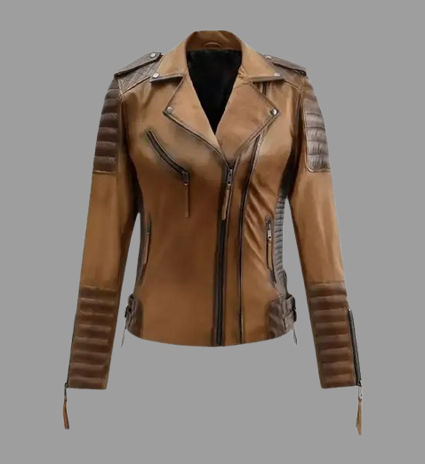 Women's Charlotte Burnt Tan Leather Jacket