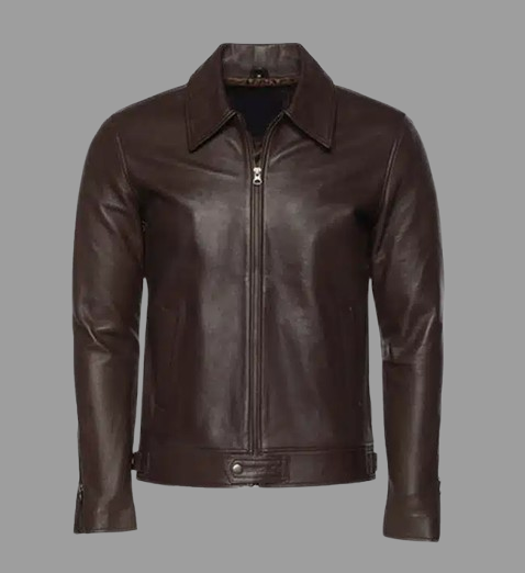 Men's old English Brown Leather Jacket