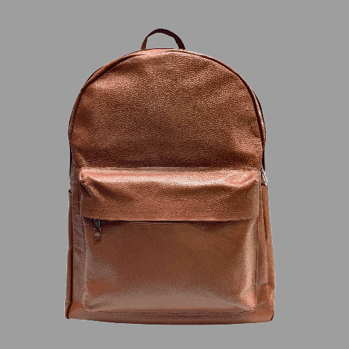Classic Minimalist Men's Leather Backpack – Premium Brown Grain