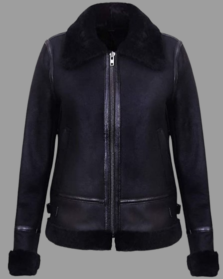 Vera Aviator Biker Leather Jacket