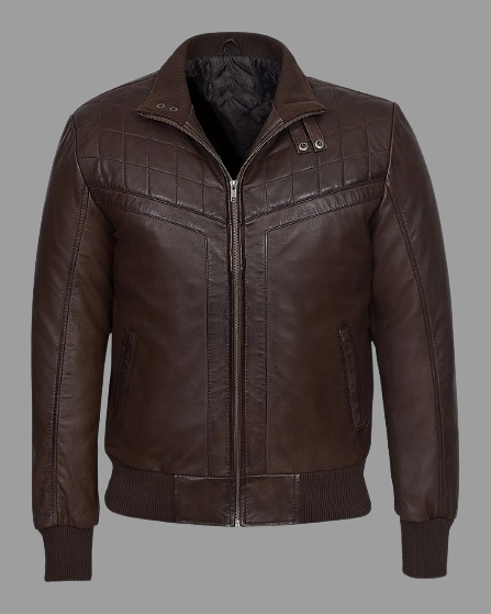 Joel Retro Bomber Leather Jacket