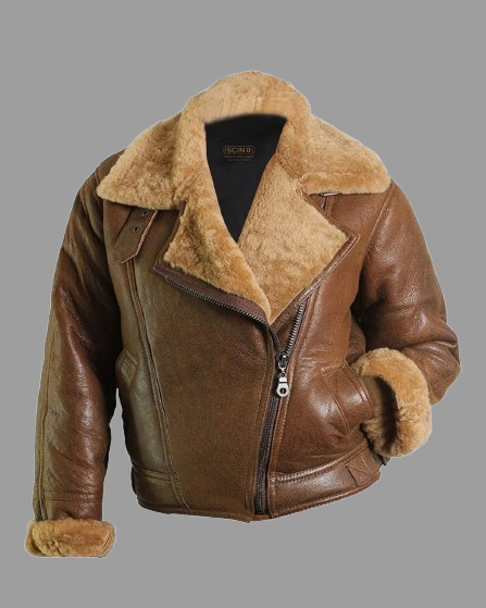 Kiana Bomber Aviator Leather Jacket