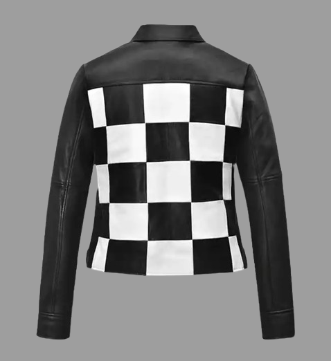Women’s Black & White Leather Jacket