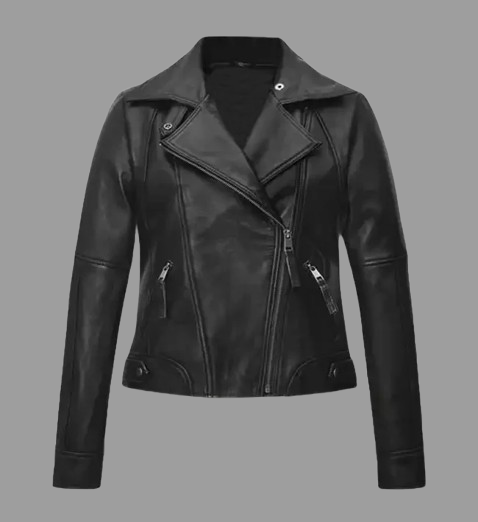 Women’s Black & White Leather Jacket